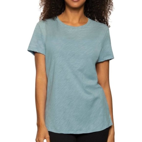 FELINA Felina Lightweight Slub Crewneck Tee - NWT - Lead Color - Picture 1 of 2